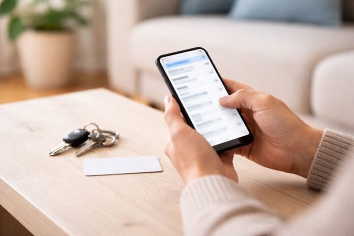 Versicherungs-Check am Smartphone im Alltag