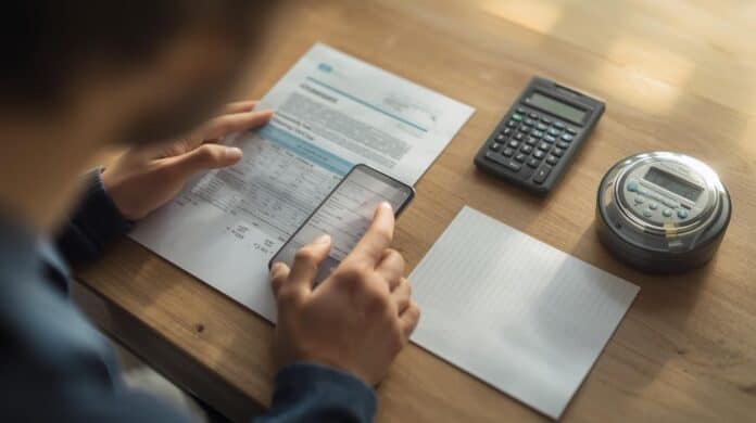 Abschlag nach Preiserhöhung prüfen am Küchentisch